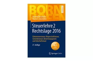 Kindle online PDF Steuerlehre 2 Rechtslage 2016 Einkommensteuer Körperschaftsteu