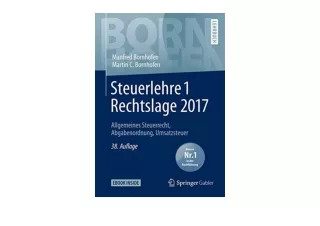 Ebook download Steuerlehre 1 Rechtslage 2017 Allgemeines Steuerrecht Abgabenordn