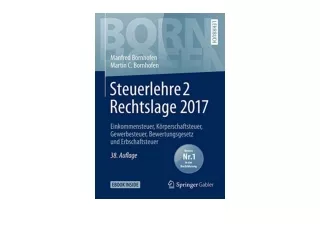 Ebook download Steuerlehre 2 Rechtslage 2017 Einkommensteuer Körperschaftsteuer