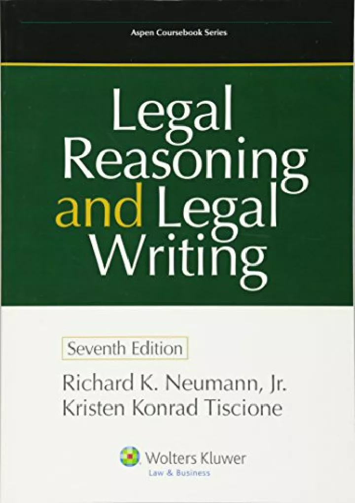 legal reasoning and legal writing structure