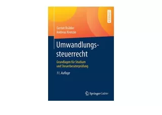 PDF read online Umwandlungssteuerrecht Grundlagen für Studium und Steuerberaterp