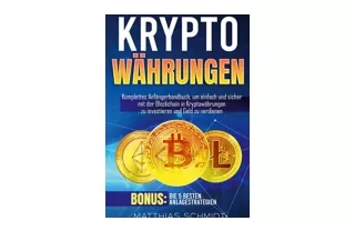 PDF read online Kryptowährungen Komplettes Anfängerhandbuch um einfach und siche