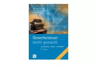 Download Gewerbesteuer Leicht Gemacht Systematisch Prazise Verstandlich German E