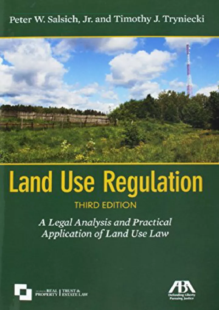 land use regulation a legal analysis