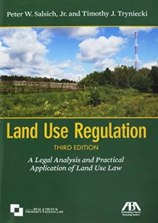 [PDF] DOWNLOAD EBOOK Land Use Regulation: A Legal Analysis and Practical Ap