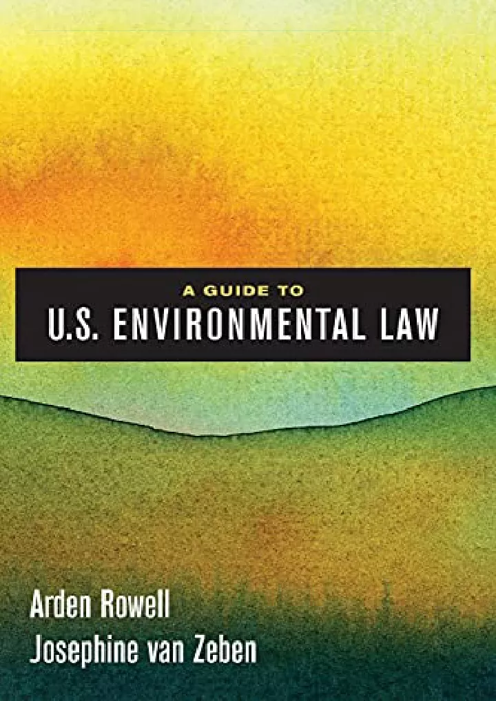 a guide to u s environmental law download