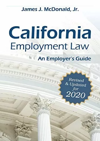 [PDF] READ] Free California Employment Law: An Employer's Guide: Revised &
