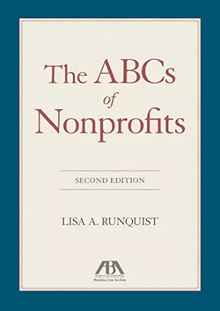 DOWNLOAD [PDF] The ABCs of Nonprofits, Second Edition ebooks