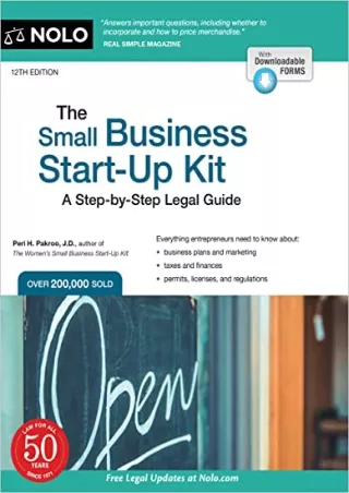 [PDF] DOWNLOAD FREE Small Business Start-Up Kit, The: A Step-by-Step Legal