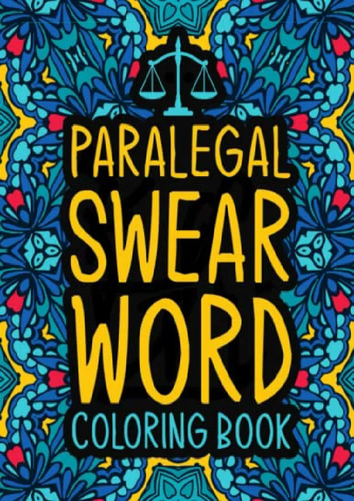 paralegal swear word coloring book