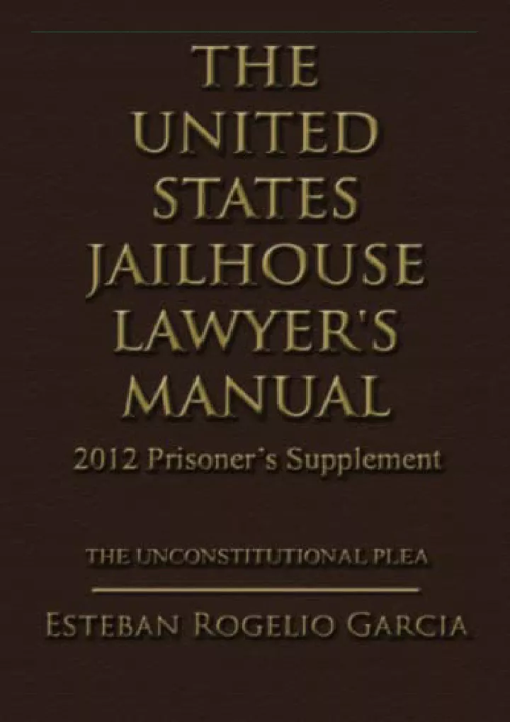 the united states jailhouse lawyer s manual 2012