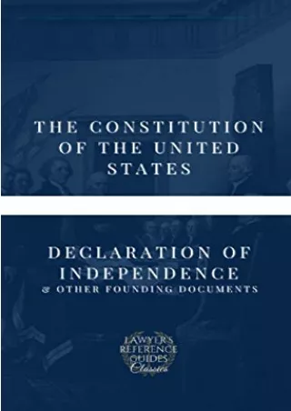 READ [PDF] The Constitution of the United States, Declaration of Independen