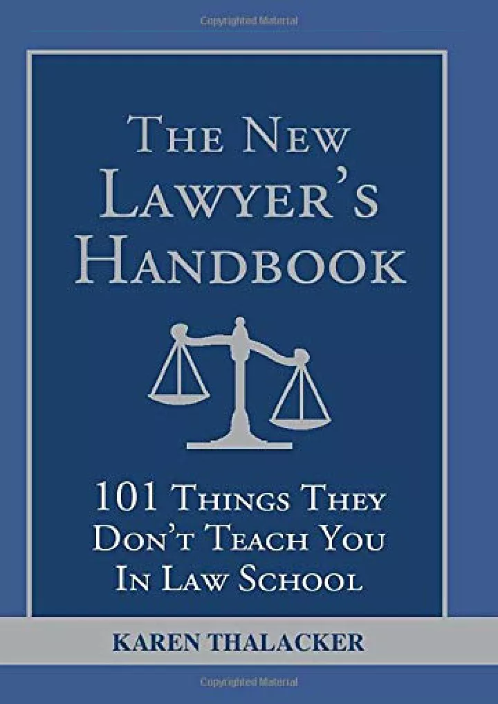 the new lawyer s handbook 101 things they