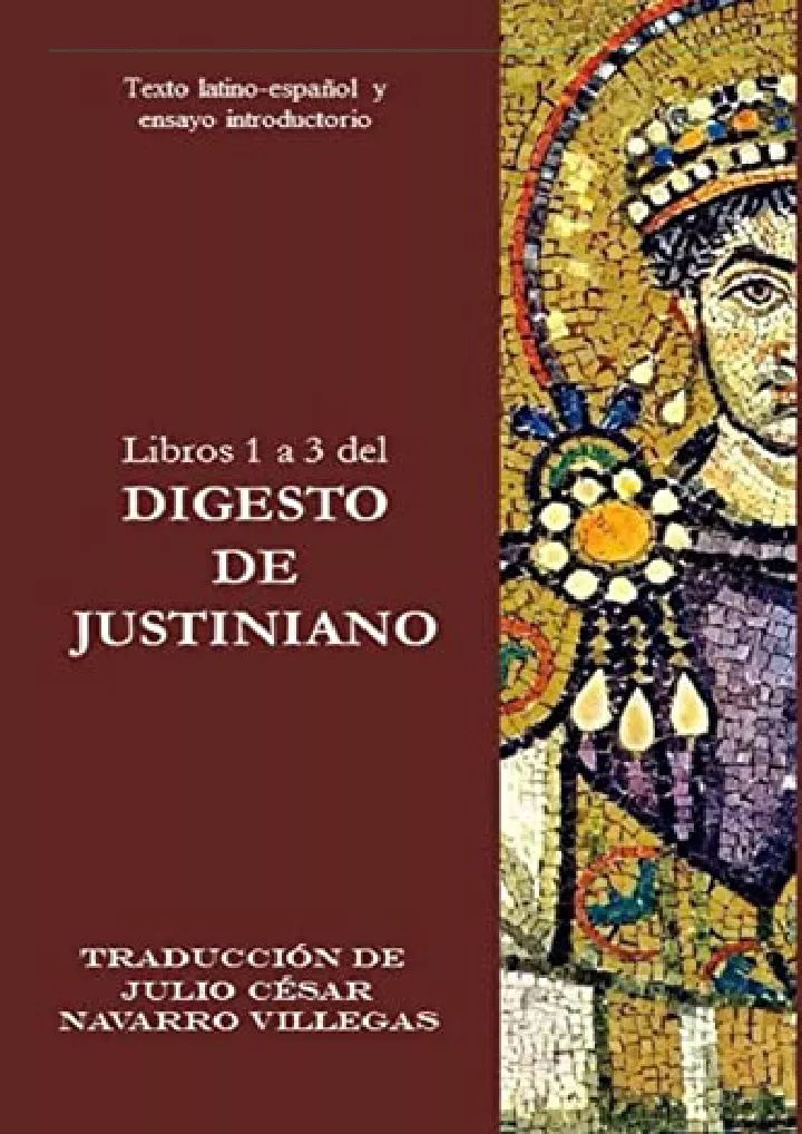 libros 1 a 3 del digesto de justiniano texto