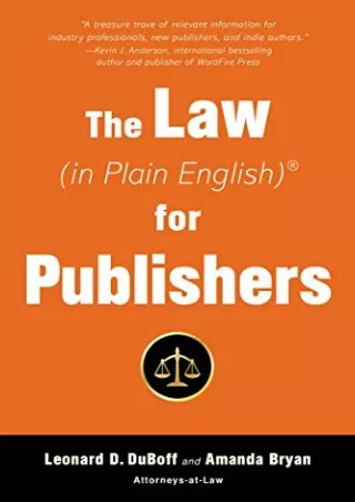 PDF/READ The Law (in Plain English) for Publishers bestseller