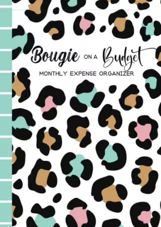 bougie on a budget monthly expense organizer