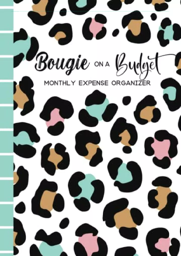 bougie on a budget monthly expense organizer