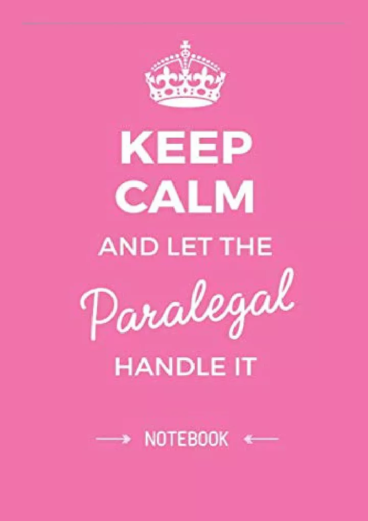 keep calm and let the paralegal handle