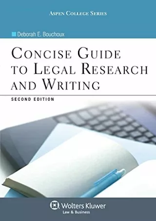 DOWNLOAD [PDF] Concise Guide To Legal Research and Writing, Second Edition