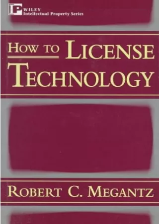 PDF/READ How to License Technology (Intellectual Property Library) android