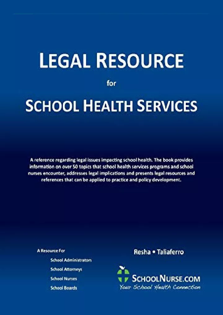 legal resource for school health services
