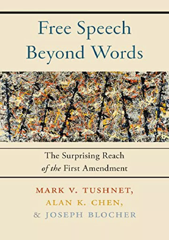 free speech beyond words the surprising reach