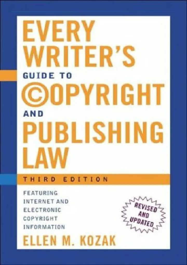 every writer s guide to copyright and publishing