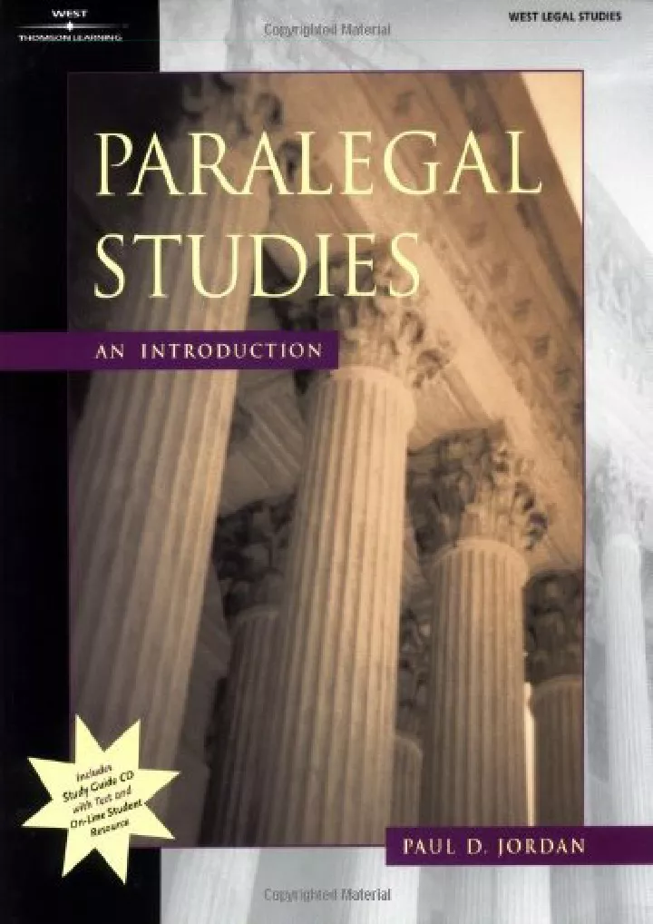paralegal studies an introduction paralegal