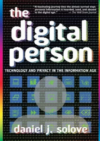 [PDF] DOWNLOAD EBOOK The Digital Person: Technology and Privacy in the Info