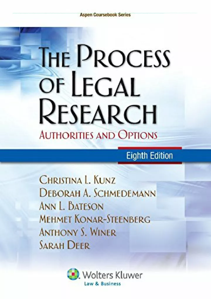 the process of legal research authorities