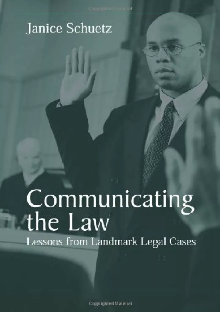 communicating the law lessons from landmark legal