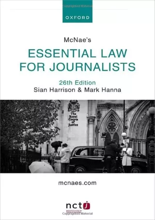 [PDF] READ] Free McNae's Essential Law for Journalists bestseller