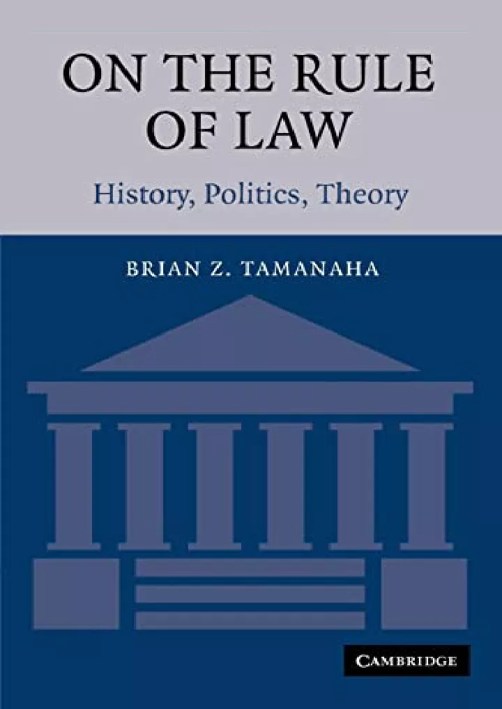 on the rule of law history politics theory