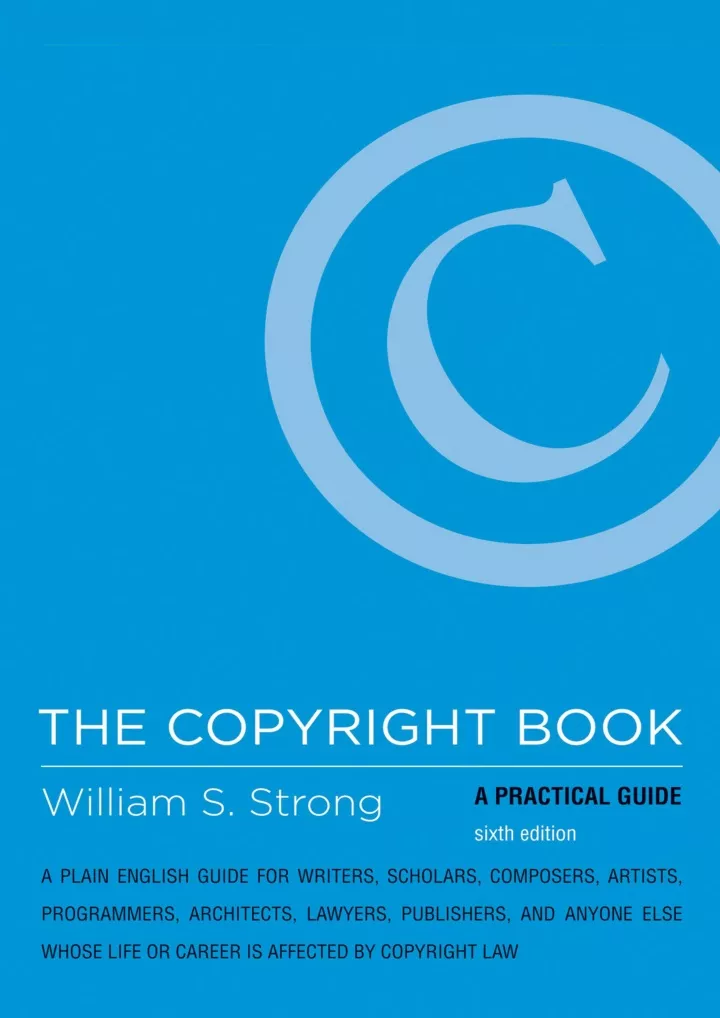 the copyright book sixth edition a practical