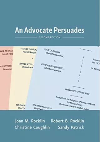 READ [PDF] An Advocate Persuades bestseller