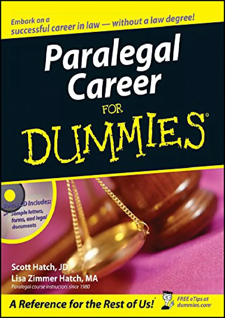 paralegal career for dummies download pdf read