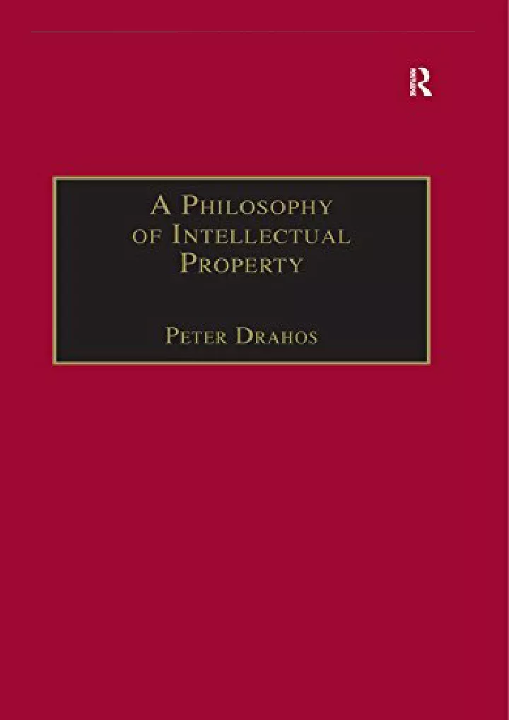 a philosophy of intellectual property applied