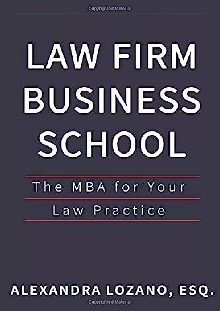 law firm business school the mba for your