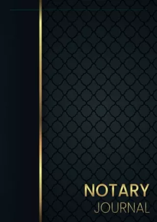 [PDF] DOWNLOAD FREE Notary Journal: Public Notary Log Book for Notarial Act