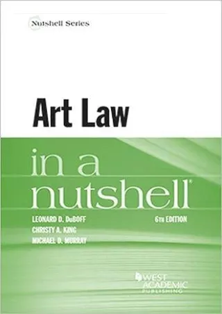 PDF Read Online Art Law in a Nutshell (Nutshells) download
