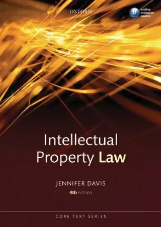 PDF Intellectual Property Law Core Text (Core Texts Series) kindle