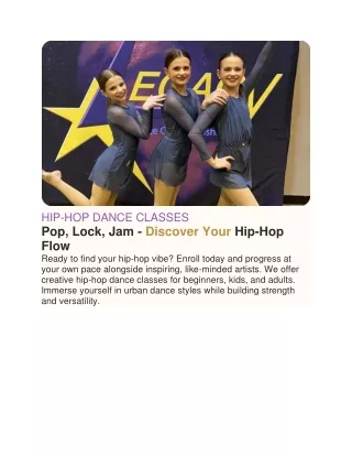 Hip Hop Dance Classes: Groove and Move with Style