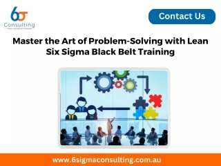 Master the Art of Problem-Solving with Lean Six Sigma Black Belt Training