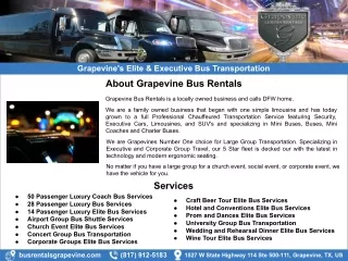 Grapevine Bus Rentals