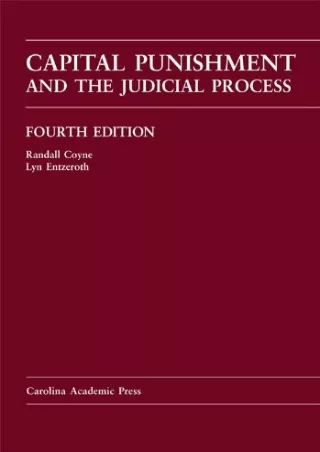 Read Ebook Pdf Capital Punishment and the Judicial Process