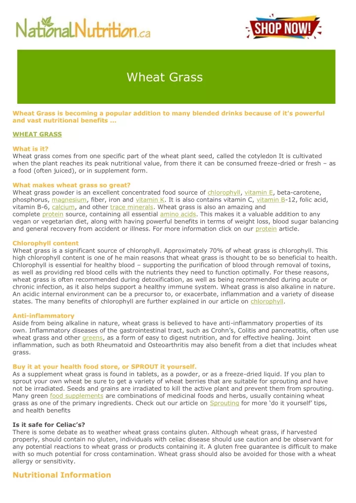 wheat grass