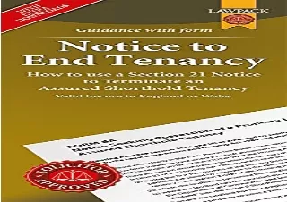 [PDF] Notice to End Tenancy: How to use a Section 21 Notice to Terminate an Assu