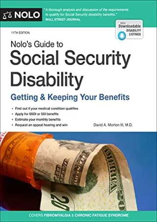 Read PDF  Nolo's Guide to Social Security Disability: Getting & Keeping Your Benefits