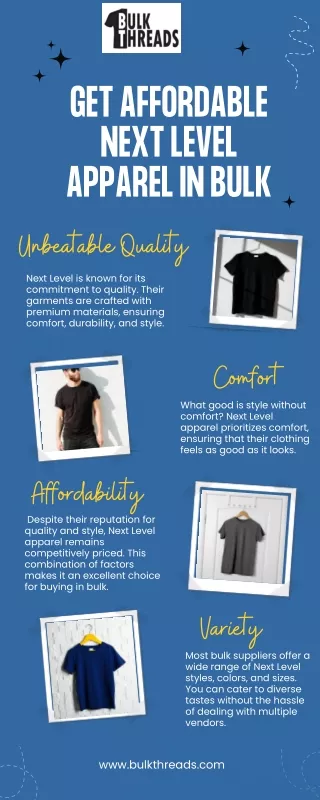 Get affordable Next Level apparel in bulk