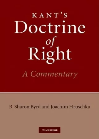 Full Pdf Kant's Doctrine of Right: A Commentary